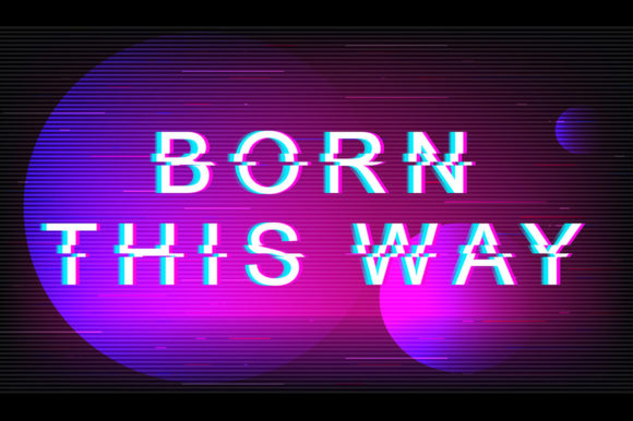 Born This Way Glitch Phrase: A Bold Embroidery Design for the Right Projects