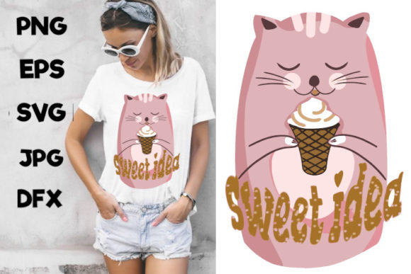 Cat and Ice Cream, Sweet Idea Quote Embroidery Design Review