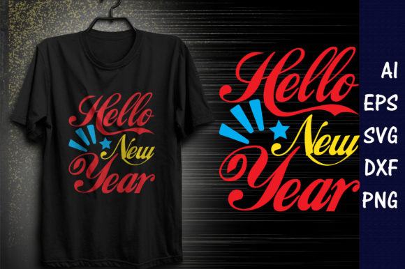 Happy New Year Quote Design: Hello New