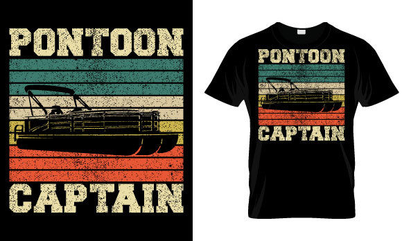 Pontoon T Shirt Design, Pontoon Captain