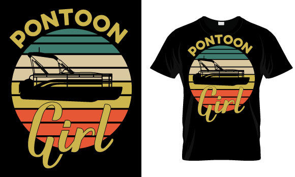 Pontoon T Shirt Design, Pontoon Girl